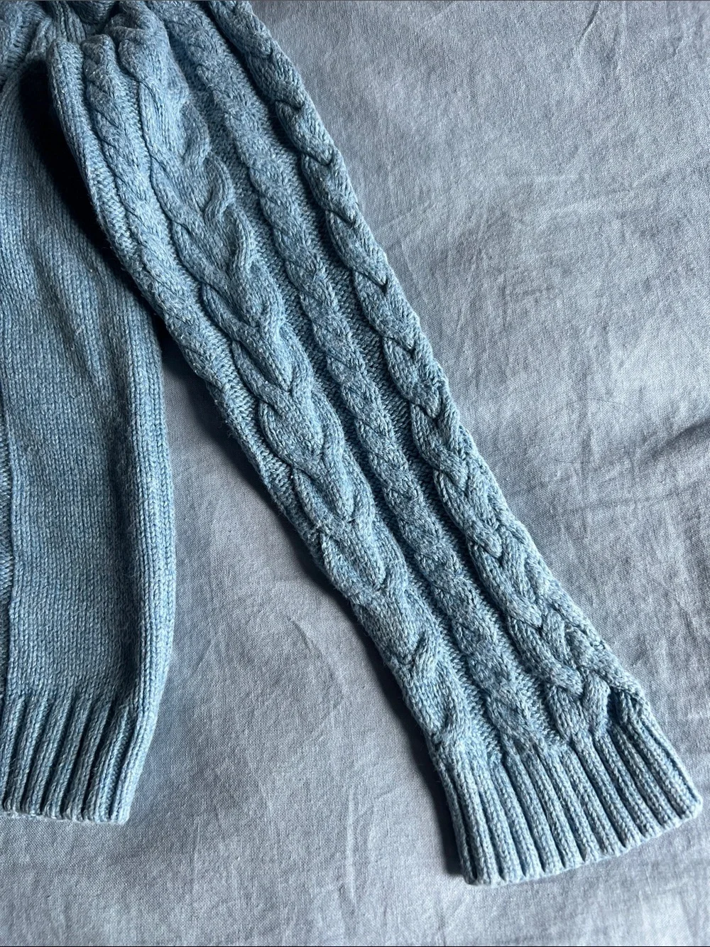 Gymboree Boys Blue Cable Knit Henley Sweater